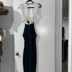 COPY - White and green dress very elegant